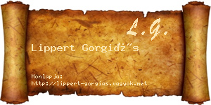 Lippert Gorgiás névjegykártya